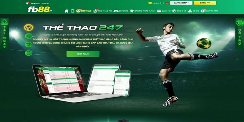 Các sảnh cược bóng đá siêu hấp dẫn của trang FB88