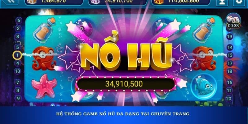 Hệ thống game nổ hũ đa dạng tại chuyên trang